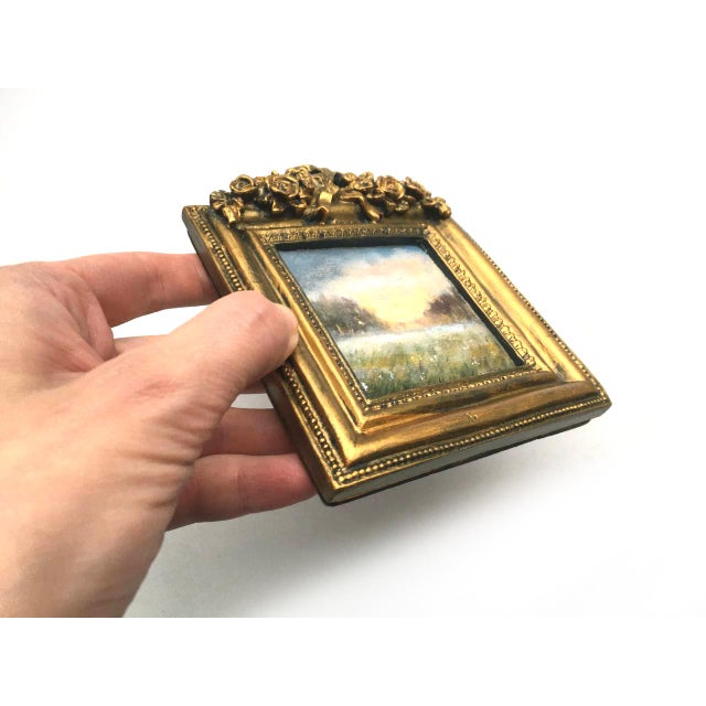 Original Painting Wall Decor Small Framed Wall Art by Valeriya Serova - Set of 3 For Sale - Image 9 of 13