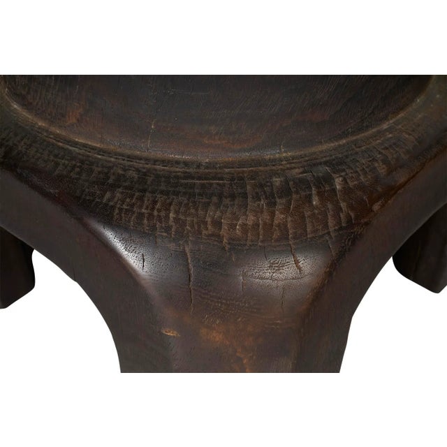 Late 20th Century Weathered Patina Japanese Style Side Table For Sale - Image 5 of 8