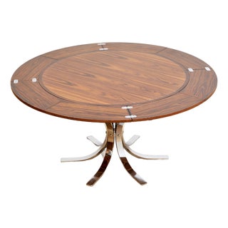 1960s Danish Modern Rosewood 'Flip-Flap' Lotus Dining Table by Dyrlund For Sale