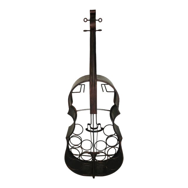 Art Deco Cello Custom Wrought Iron Bar For Sale