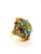 Baroque Bochic “Capri” Vintage Multi Fancy Sapphire and Blue Topaz Cocktail Ring — 18K G For Sale - Image 3 of 8