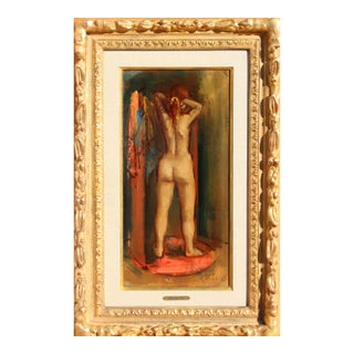 Dressing Room, Signed Oil Painting by Jan De Ruth For Sale