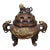 Large Vintage Gilt Bronze Tripod Censer With Dragon and Beast Motifs For Sale