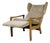 Mid-Century Modern Wingback Chair with Folding Function in Wood, 1970s For Sale