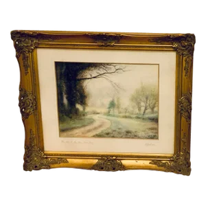 “The Path” a.j. West Signed Watercolor Painting