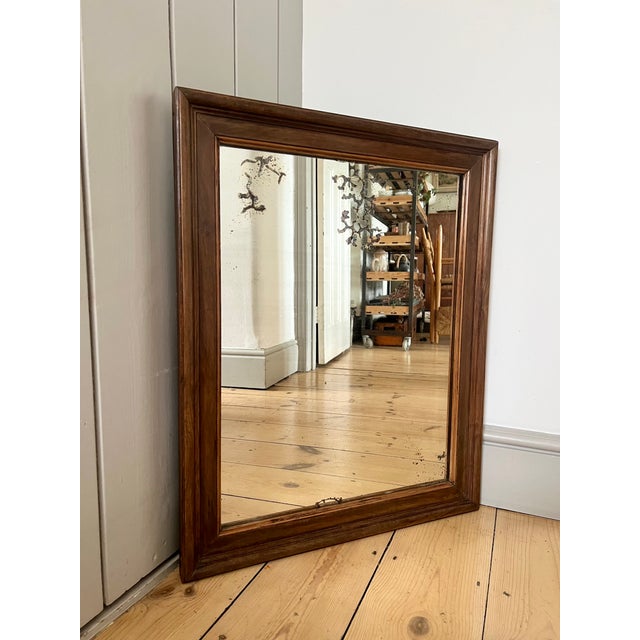 Antique Rustic French Wall Mirror with Original Foxed Glass, 1890s For Sale - Image 9 of 12