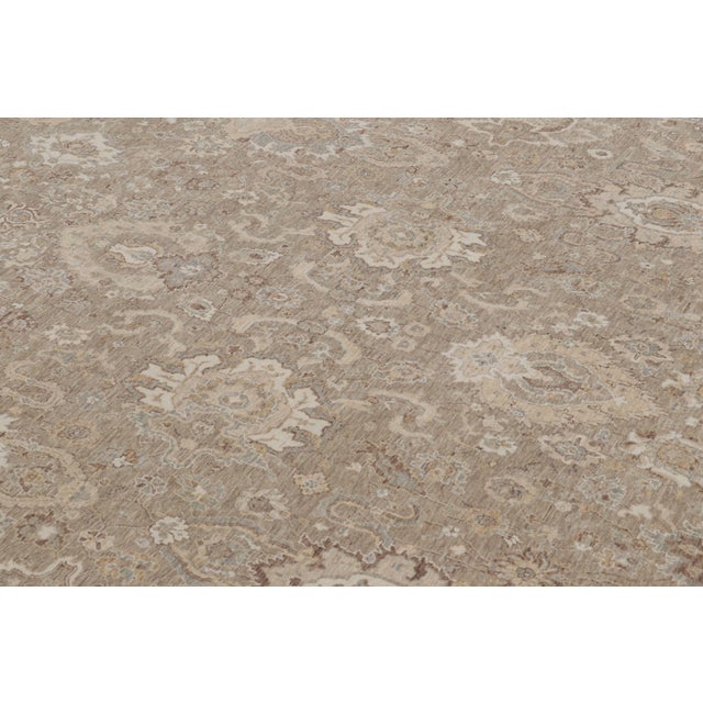 2010s Rug & Kilim’s Agra-Inspired Rug in Beige and Ivory With Floral Patterns For Sale - Image 5 of 10