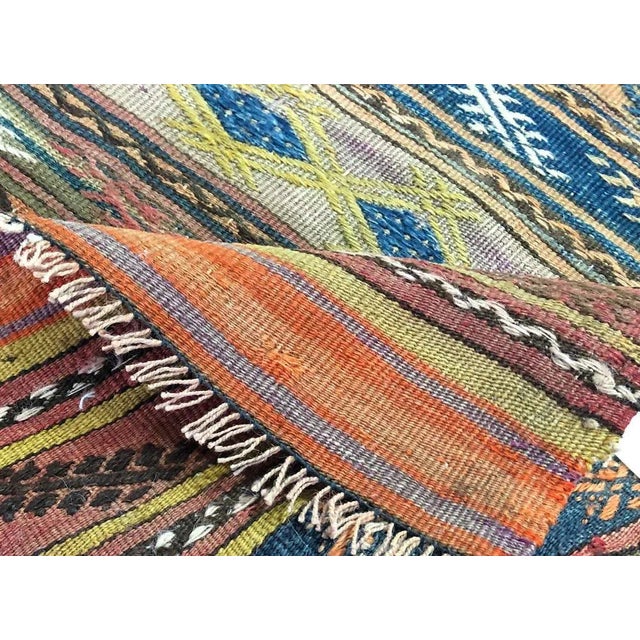 Turkish handmade kilim rug . Antique kilim, vintage kilim rug, unique design kilim rug. One of kind vintage rug with...