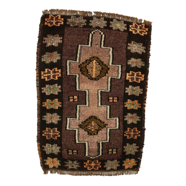 Vintage Mid Century Hand-Knotted Rug For Sale - Image 4 of 4