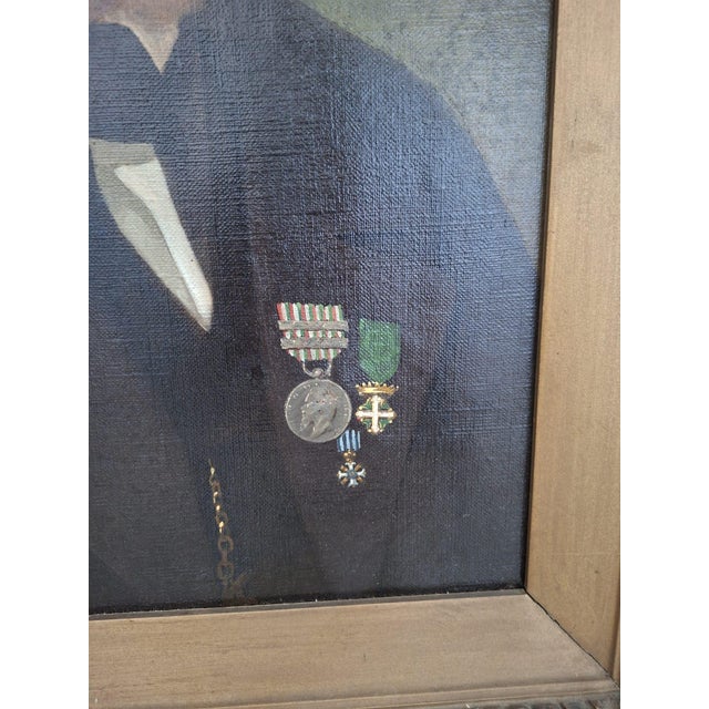 Wood Depicting the Nobleman Cavaliere Cilavegna, 1866, Oil Painting on Canvas For Sale - Image 7 of 13