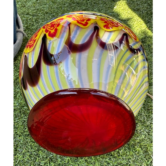 Vintage 1960's Large Multi Colored Murano Millefiori Vase For Sale - Image 11 of 13