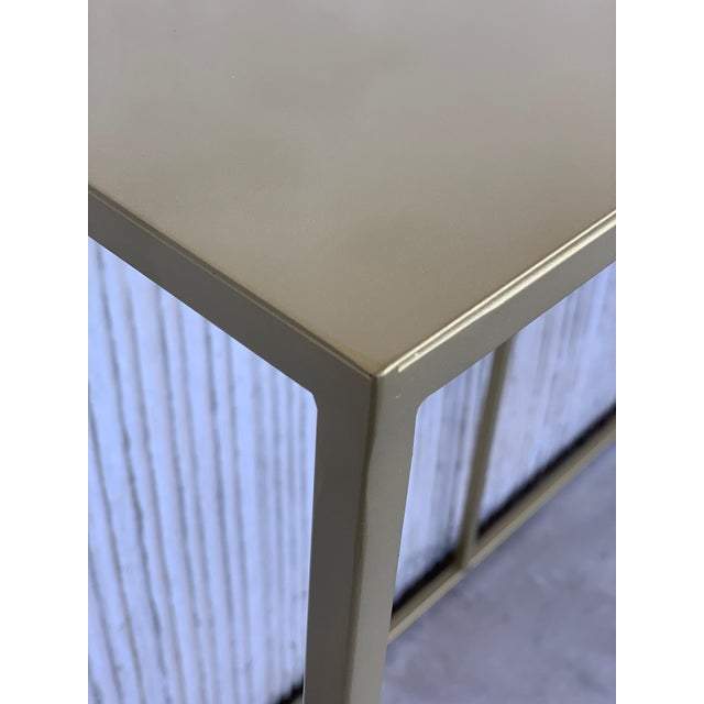 New Rectangullar Gilted Iron Console Table with Metal Top For Sale - Image 11 of 18