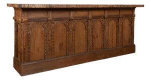 Large French Oak Sideboard Standing Bar, Late 19th Century