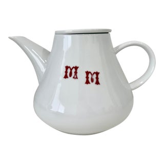 Mid 20th Century Monogrammed Teapot For Sale