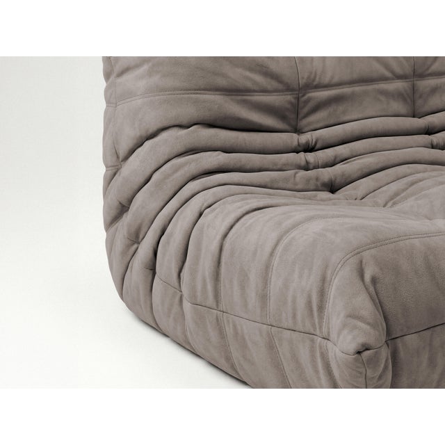 Togo Sofa in Warm Grey Microfiber by Michel Ducaroy for Ligne Roset, Set of 5 For Sale - Image 13 of 15