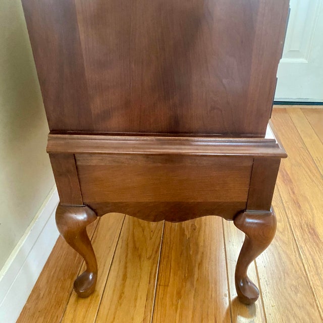 Maddox Colonial Reproductions Cherrywood Queen Anne Style Slant-Front Secretary Desk For Sale - Image 15 of 17