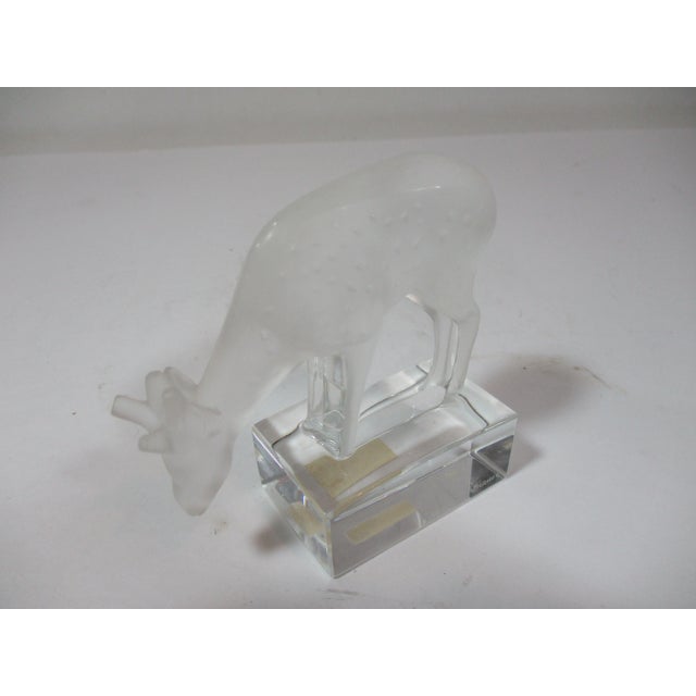 Lalique Deer Crystal Figurine For Sale - Image 13 of 13