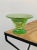 Green Vintage Vibrant Green Uranium Cut Glass Centerpiece Vase, Circa 1930s For Sale - Image 8 of 9