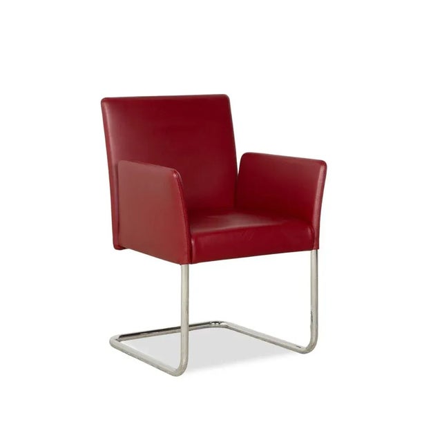 Jason Cantilever Chairs in Red Leather from Walter Knoll / Wilhelm Knoll, Set of 8 For Sale - Image 15 of 15