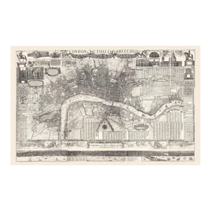 Reprodcution Print of Antique Map of London