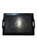 This vintage decorative serving tray features colorful stylized floral and geometric motifs against a matte black ground....