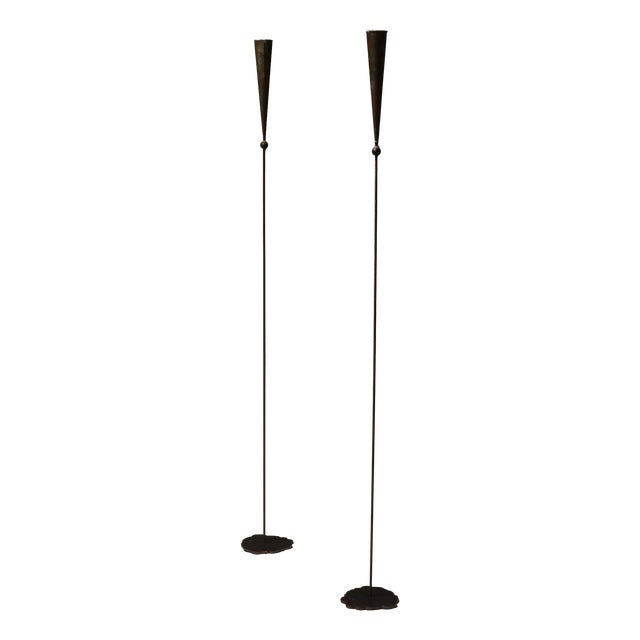 Brutalist Copper Candleholders by Pieter Spruyt, 1980s, Set of 2 For Sale