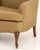 Late 20th Century Queen Anne Style Beige Plaid Upholstered Wingback Arm Chair For Sale - Image 5 of 7
