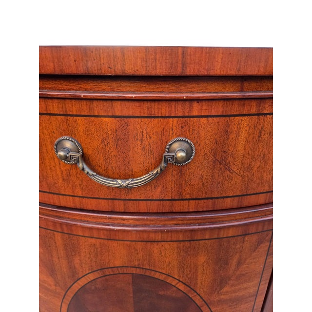 1990s Ethan Allen Newport Mahogany Sideboard Demi Lune Buffet Credenza Server Easton For Sale - Image 12 of 16