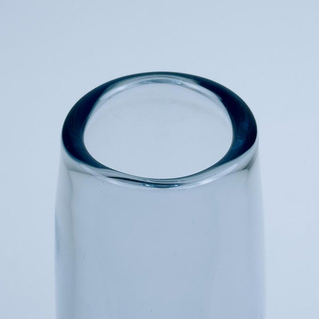 Blue Original Blue Glass Vase by Per Lütken for Holmegaard, Denmark, 1960s For Sale - Image 8 of 17
