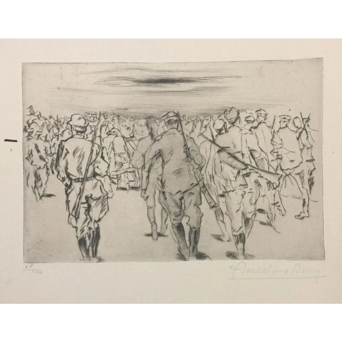 Marche Original Etching by Anselmo Bucci 1917 1917 Chairish