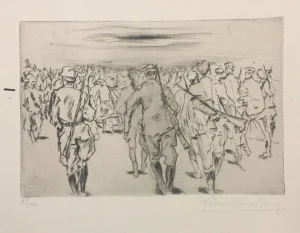 Marche - Original Etching by Anselmo Bucci - 1917 1917