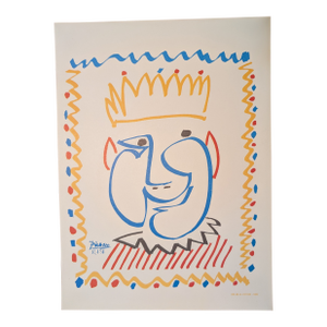 After Pablo Picasso "Roi" Original 1951 Mourlot Lithograph – Succession Picasso