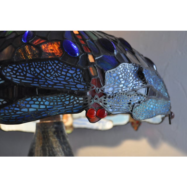 Table Lamp by H Javaux in the Style of Tiffany For Sale - Image 4 of 13
