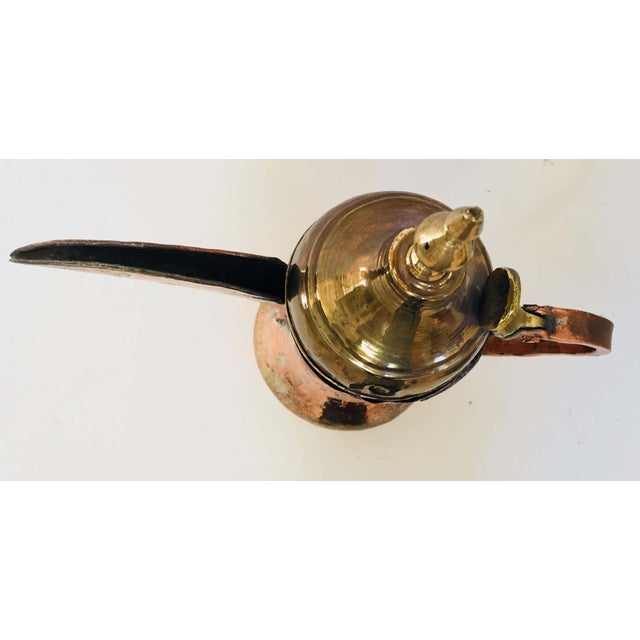 Antique Dallah Coffee Pot, Hand-Hammered Copper & Brass, Oman, 1890 For Sale - Image 15 of 18