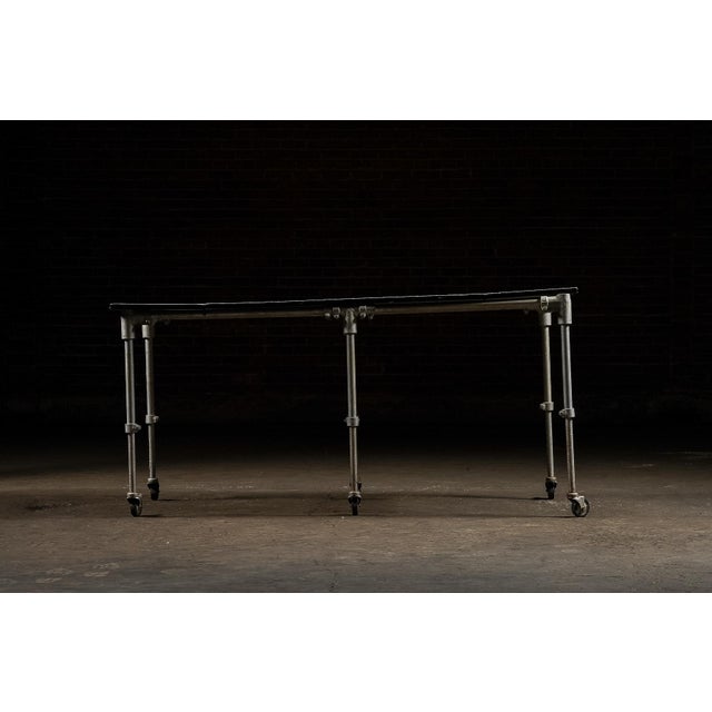 Industrial Vintage Industrial Rolling Porcelain Embalming Table For Sale - Image 3 of 8
