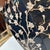 Navy Blue Navy Impasto Table Lamp With Hand Sculpted Floral Relief, Vintage For Sale - Image 8 of 12