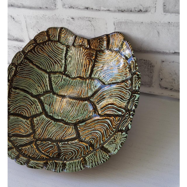 Italian Vietri Italian Tortoise Shell Glass Bowl, Made in Turkey For Sale - Image 3 of 8