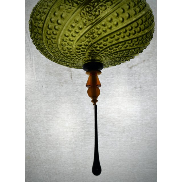 Midcentury Modern Italian Blown Green Glass Lantern, 2000 For Sale - Image 6 of 8