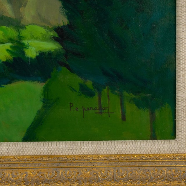 French The Alps in Provence, Oil on Board Painting by Pierre-Edmond Peradon For Sale - Image 3 of 16