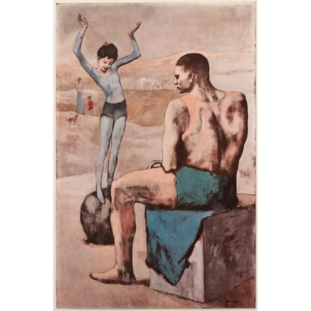 A stunning vintage period First Edition offset lithograph, print, after painting "Girl on a Ball" by Pablo Picasso. Comes...