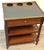 Mid-Century Modern French Louis Philippe Mahogany Wine Service Table with Slate Top & Brass Gallery For Sale - Image 3 of 10