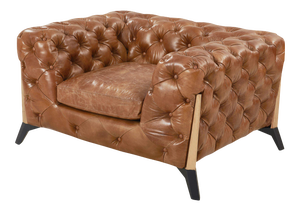 Crafters and Weavers Olivia Contemporary Tufted Chesterfield Arm Chair