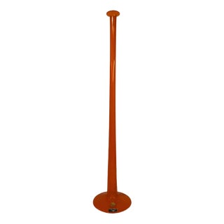 Huge Orange Art Glass Luciano Vistosi MuranoCandlestick For Sale