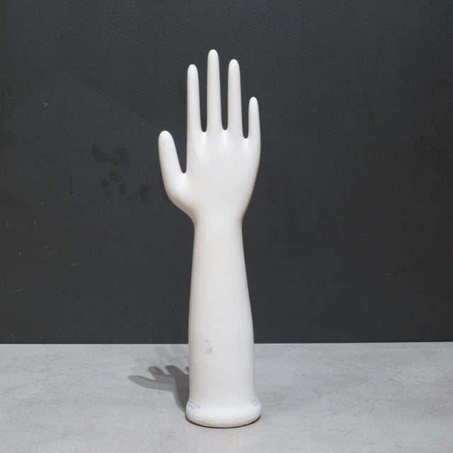 Vintage Glazed Porcelain Factory Rubber Glove Molds, C.1992 For Sale - Image 4 of 7