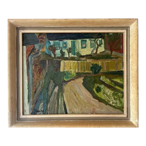 1940s Swedish Mid-Century Painting by Gunnar Jonn, Framed