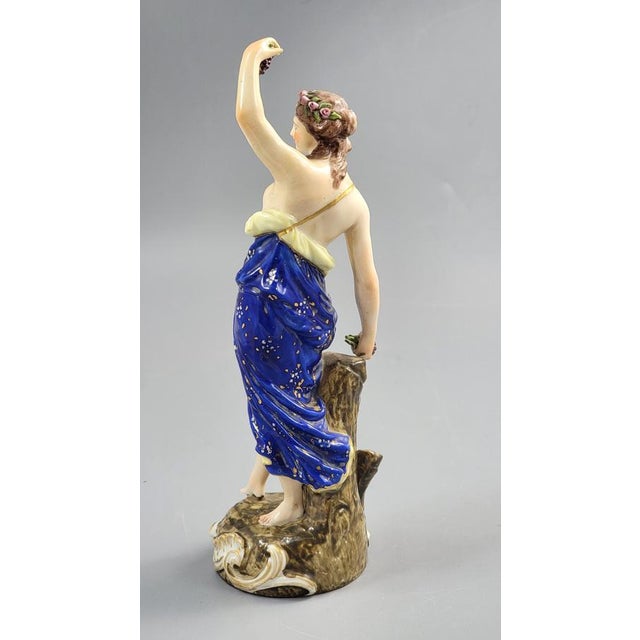 Porcelain Bacchante Figure in the style of Derby from Samson Paris, 1860s-1870s For Sale - Image 4 of 11