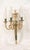 French 20th Century, Louis XVI Style Three-Light Gilded Bronze and Faux Malachite Sconce For Sale - Image 3 of 6