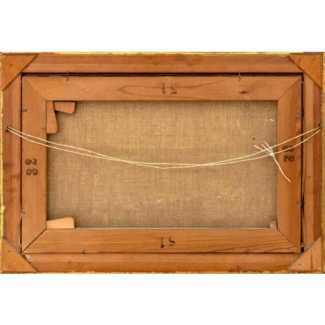 Textile Bo Von Schwerin Cabin by the Lake Oil on Canvas For Sale - Image 7 of 7