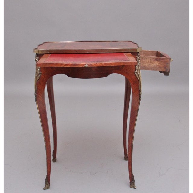 Early 20th Century French Kingwood and Marquetry Side Table, 1910 For Sale - Image 10 of 16