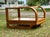 1980s Post Modern Lou Hodges Inspired Oak & Smoked Glass Living Room Set by the Stratford Company For Sale - Image 11 of 12